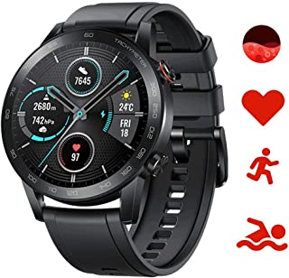 HONOR MagicWatch 2 46mm Smart Watch Heart Rate,Stress +SpO2 Monitor, Bluetooth Call,GPS 5ATM Waterproof, Exercise Modes Fitness Activity Tracker, For Android Phone,Black