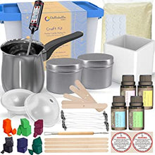 Dellabella Candle Making Kit – SOYA Wax Melt Starter Kit - Candle Making Kits for Adults & Candle Making Kits for Children - with Candle Wicks, Candle Holder and Wax Melter for Candle Making