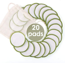 UNIMEIX Reusable Cotton Rounds(20 Pack)Reusable Bamboo Fiber Makeup Remover Pads,sustainable productsWith Washable Laundry Bag And Round Box for Storage