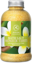 Bath Sea Salt Monoi de Tahiti - 600g - Bath Salts with Coconut Essential Oil and Gardenia Flowers Extract for Bath Soak - Relaxing Bath - Good Sleep - Aromatherapy Bath Salts - Sea Salt Bath