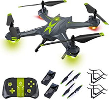 FPV Drone with HD Camera for Adults Kids,Toys Gifts for Boys Girls Teenages RC Plane Quadcopter for Beginners with Headless Mode,Gravity Sensor and Two Modular Batteries Long Flight Time