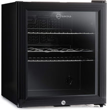 Subcold Super50 LED  Mini Fridge Black  50L Beer, Wine & Drinks Fridge  LED Light + Lock & Key  Energy Efficient (Black)