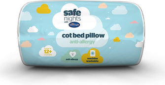 Silentnight Safe Nights Cot Bed Pillow - Anti Allergy Nursery Pillow For Sleeping Children Kids Newborn Baby Babies - Hypoallergenic Machine Washable Baby Shower Gifts