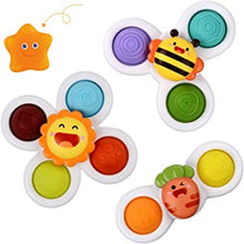 YIFOV Suction Cup Sensory Toys - Baby Bath Toys with Suction Cup Silicone Flipping Board Release Stress and Anxiety Travel Toys for Kids, Silicone Sucker Toys Gifts for Toddlers