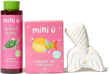 Strawberry Mermaid Gift Set - Bubble Bath & Bath Bomb - Suitable for Kids & Baby from Newborn - Vegan & Cruelty Free