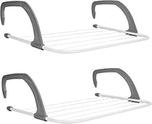 Rainberg 2 X 5 Bar Radiator Folding Airer Radiator Towel Holder Clothes Dryer Drying Rack Rail | Install on any Radiator in any room.