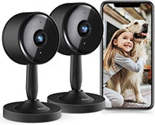 [2022 NEW] Rbcior Wifi Camera Indoor-2 PACK, 1080p Baby Camera, Home Security Camera for Pet/Dog Monitor with 2-Way Audio, Night Vision, SD Storage, Works with Alexa