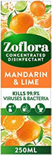 Zoflora Concentrated Disinfectant, Mandarin and Lime, 250ml