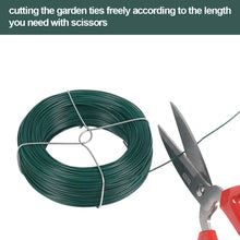 Shintop 328 Feet Garden Wire, Plastic Coated Green Reel Wire Tie Plant Support for Gardening, Home, Office(Green)