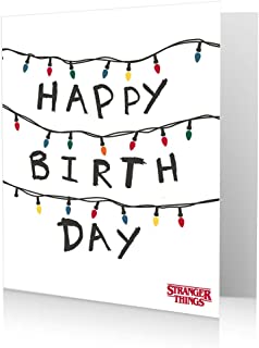 Danilo Promotions Happy Birthday Card, Stranger Things Birthday Card, Birthday Card Stranger Things, Happy Birthday Card, Multi, 7 x 6