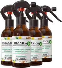 Botanica by Air Wick Room Spray Caribbean Vetiver and Sandalwood, 236 ml (Pack of 4)