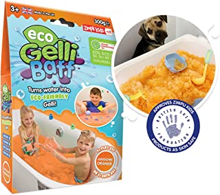 Eco Gelli Baff Orange, 1 Bath or 6 Play Uses from Zimpli Kids, Turns water into thick, colourful goo, Eco Friendly Toy, Eco-Conscious Children’s Bath Toys for Boys and Girls, Sensory & Messy Bath Toy