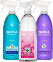 Method Mixed Pack Spray All Purpose Surface & Bathroom Cleaner Set of 3 Bottles, Colors May Vary