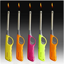 Defence Line Pack of 5 Refillable Safety Gas Candle BBQ Fire Lighter Plastic 27 cm Colour - Limited Edition