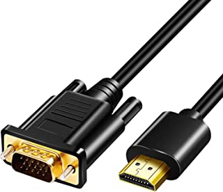 HDMI to VGA Adapter Cable, Gold Plated 1080P Active HDMI Digital to VGA Analog Video Adapter Converter Cable for Desktop, Projector, HDTV, Raspberry Pi, Roku, Xbox (1m)