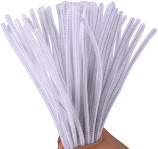 Kids B Crafty 50 White Pipe Cleaners Chenille Stem 6mm x 30cm,Craft for Kids, Pipe Cleaners Craft Supplies, Art, Crafts for Kids