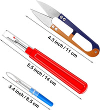 4 PCS Seam Ripper,Set Contains 2 Large Stitch Rippers,2 Small Thread Picker Tool,Scissors and Storage Box,The Sharp Stitch Ripper is Suitable for All Kinds of Sewing Jobs,Crafting, DIY