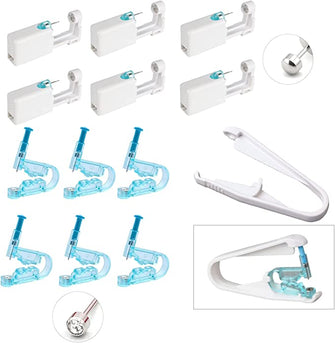 12PCS Ear Piercing Gun, DKDDSSS Disposable Safety Painless Ear Piercing Gun Asepsis Piercing Tool Kit for Girls Women Men