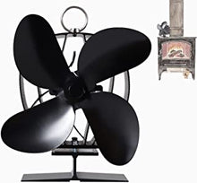 ZapaEsti Wood Stove Fan for Log Burner/Wood/Fireplace - Black