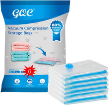 GQC Vacuum storage bags,6 pack Vacuum bags clothes [Works With Vacuum Cleaner ],to store clothes and beddings,could save your space,dust-free,keep away from moisture (6040 CM)