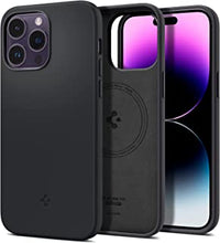 Spigen Silicone Fit MagFit Case Compatible with iPhone 14 Pro - Black