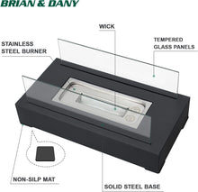 BRIAN & DANY Tabletop Portable Bio Ethanol Fireplace