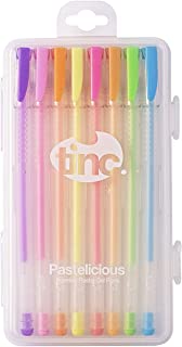 Tinc Pastelicious Fruit-Scented Liquid Gel Pens Set with Case for Kids | for use at School & Home - Range of 8 Colours with a Fruity Fragrance | for Girls and Boys - Pastel Neon Colours - Pack of 8