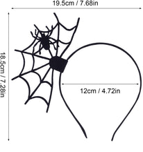 WLLHYF Halloween Spider Web Hair Hoop, Halloween Headband Spider Web Fasciantor Black Spider Headpiece Costume Party Headpiece Hair Accessories for Women Girls