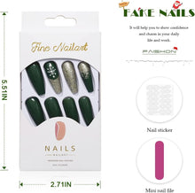 Vatocu Christmas Square False Nails Short Red White Press on Nails Snowflakes Elk Fake Nails Acrylic Stick on Nails for Women and Girls24pcs (X)