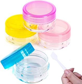 Travel Bottles Pots Sample Pots For Mini Toiletries,4pcs Clear Cosmetic Containers Wide-Mouth Leakproof Plastic Container Jars With Lids For Makeup Beauty Products Face Creams