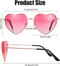 QINREN 2 Pairs Hippie Specs Glasses, Retro Heart Shaped Sunglasses 60's 70's Style Heart Glasses Festival Accessories for Hippie Fancy Dress Accessory( Pink)