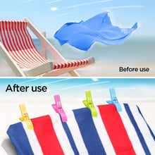 8pcs Beach Towel Clips, Clothes Pegs Plastic Towel Clips Bathroom Large Towel Pegs Beach Towel Clips For Sun Loungers Pool Chairs Laundry Keep Your Towel From Blowing Away Holiday Essentials