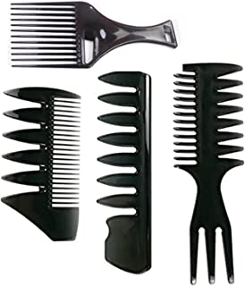 4Pcs Mens Styling Comb - Pompadour Comb Professional Shaping & Wet Pick Barber Brush Tools, Anti-Static Hair Brush for Men Boys