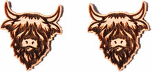 Robin Valley - Highland Cow Wooden Earrings