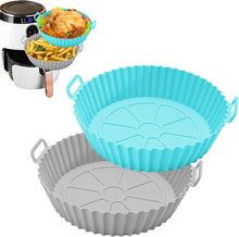 2Pcs Silicone Air Fryer Liners, 7.8" /20cm Air Fryer Liners Reusable Air Fryer Accessories, Airfryer Basket Silicone Pot, Compatible with Ninja, Tower, COSORI