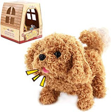 Nuheby Walking Dog Toy Lifelike Doggy Smart Pets Barking Tail-wagging Wagging Simulation Dog Teddy Interactive Toys Crawling Toys for Babies Gifts for 3 4 5 Years Old Kids Boys Girls