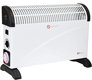 EMtronics 2000W Portable Electric Convector Heater Radiator with 3 Adjustable Heat Settings, 24 Hour Timer and Over Heat/Tip Over Cut-Out Function