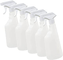 Clay Roberts Water Spray Bottles, Mist and Jet Settings, Pack of 5, White, 600ml Capacity with Measuring Gauge, Trigger Spray for Cleaning, Gardening, Home & Work Use