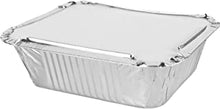 MARENT Brand 50 x Silver Foil Food Trays Containers & Lids 120 x 145 x 49mm (No.2) - MADE IN UK -Same Day Posting if bought before 1pm Weekdays