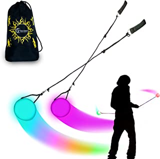 Flames 'N Games Kids LED Glow POI Set + Travel Bag! SOFT & SAFE Light Weight Multi Functioning Glow LED Poi Set (incl.Batteries)