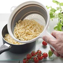 Addis 517522 "Pop & Store Collapsible Food Colander with Handle, White and Grey, 34 x 20 x 3 cm