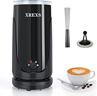 Electric Milk Frother, XREXS 4 in 1 Automatic Milk Frothers, Hot & Cold Milk Foamer, Electric Milk Steamer, 240ml, 400W, Silent Operation, for Coffee/Lattes/Cappuccinos/Hot Chocolate