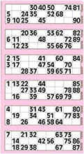 Jumbo Bingo Tickets pads 600 Tickets per pad 6 to view variety of colours (Pink)