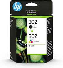 HP X4D37AE 302 Original Ink Cartridges, Black and Tri-color, Pack of 2