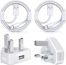【Apple MFi Certified】iPhone Charger Plug and Cable, with 2 Pack 1M Lightning Cable and 2 USB Wall Charger Plug Compatible with iPhone 13/13 Pro/13 Pro Max/12/12 Pro/SE/11/11 Pro/XS Max/XR/X/8/7/iPad