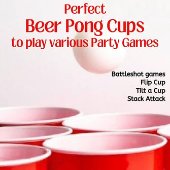 Plastic Cups  Red Disposable Cups 12oz(50 Pcs) - Red Party Cups for Christmas, Garden Party, Weddings, Picnics  Red Solo Plastic Cups Reusable and Recyclable