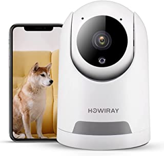 HOWIRAY Indoor Security Camera, Pet Camera with APP,Pan/Tilt Wireless WiFi Home Cameras for Home Security Indoor,360 Plug-in Nanny Dog Baby Monitor with Motion Detection