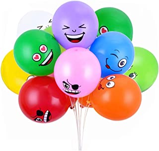 Emoji Party Balloons Latex Balloons 12 Pcs 12 Inch Emoji Funny Balloons Party Supplies (Colorful Emoji-20PCS)