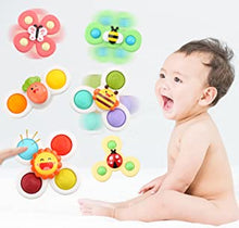 6PCS Suction Cup Spinner Toy for Baby Wonlonda Sensory Toys Infant Rattle Spinning Top Bath Toys Birthday Gift for 18 Months up Toddlers