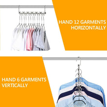 10 Pack Space Saving Hanger,Metal Magic Clothes Hangers, Stainless Steel Closet Wardrobe Magic Hangers for Clothes Trouser Coat Portable Durable